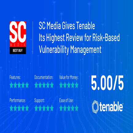 Tenable obtiene la calificación más alta de SC Media por su gestión de vulnerabilidades basada en riesgos